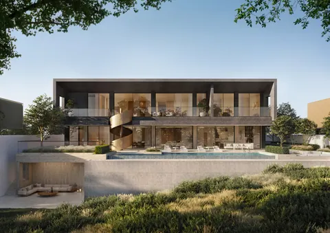 Nawayef Heights: rear of a Heights 1 villa with its pool, developer render