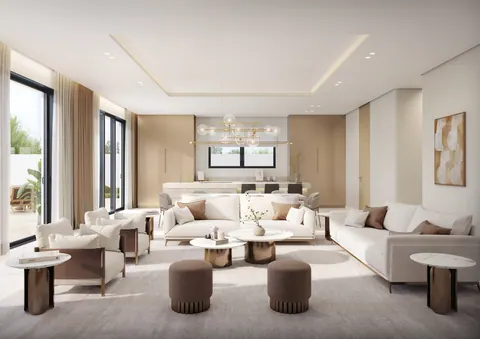 Nawayef Heights: formal living room of a Heights 6 villa, developer render