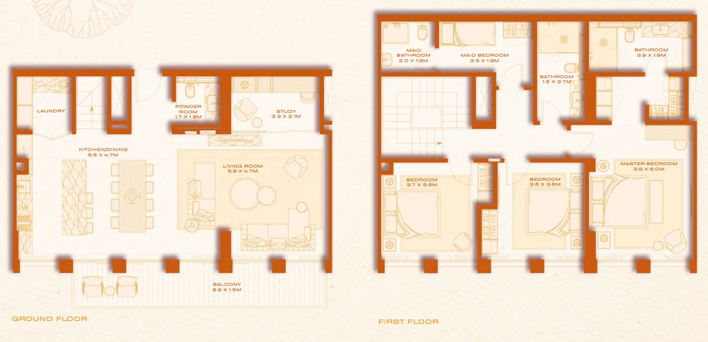 3 bed layout