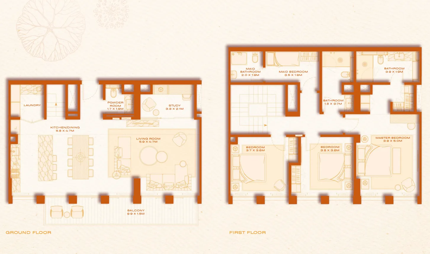 3 bed layout