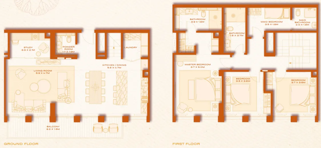 3 bed layout
