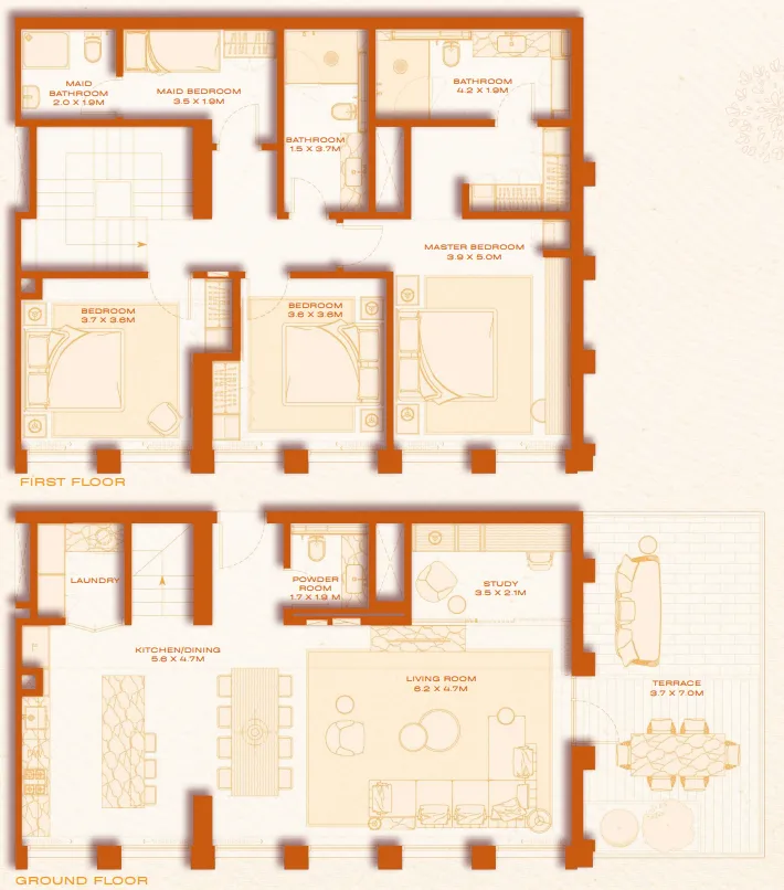 3 bed layout