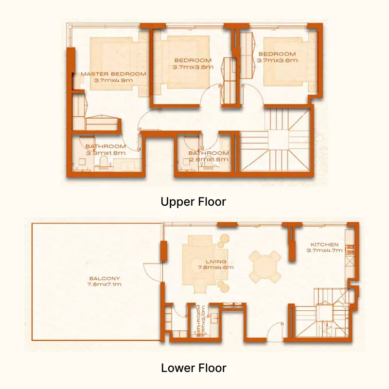 3 bed layout