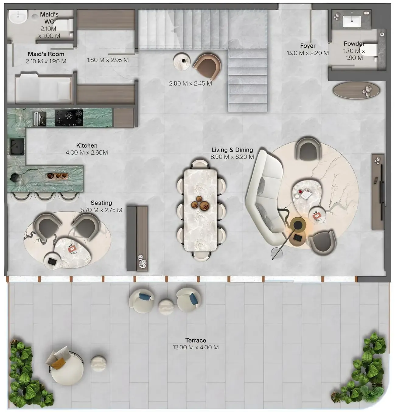 Hado by Beyond 3 bed floor plan, 2,894 sqft
