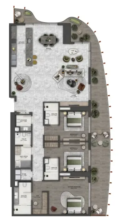 Kanyon by Beyond 3 bed floor plan, 2,362 sqft