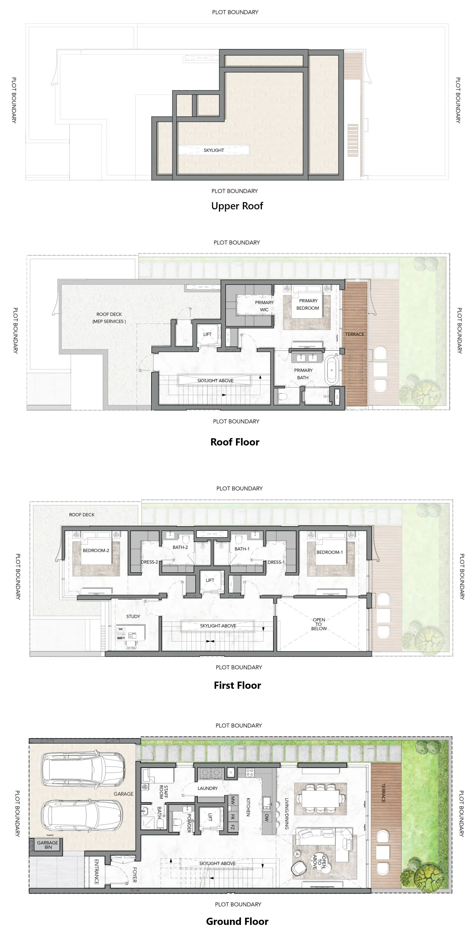 The Watercrest 3 bed floor plan, 2,435 sqft
