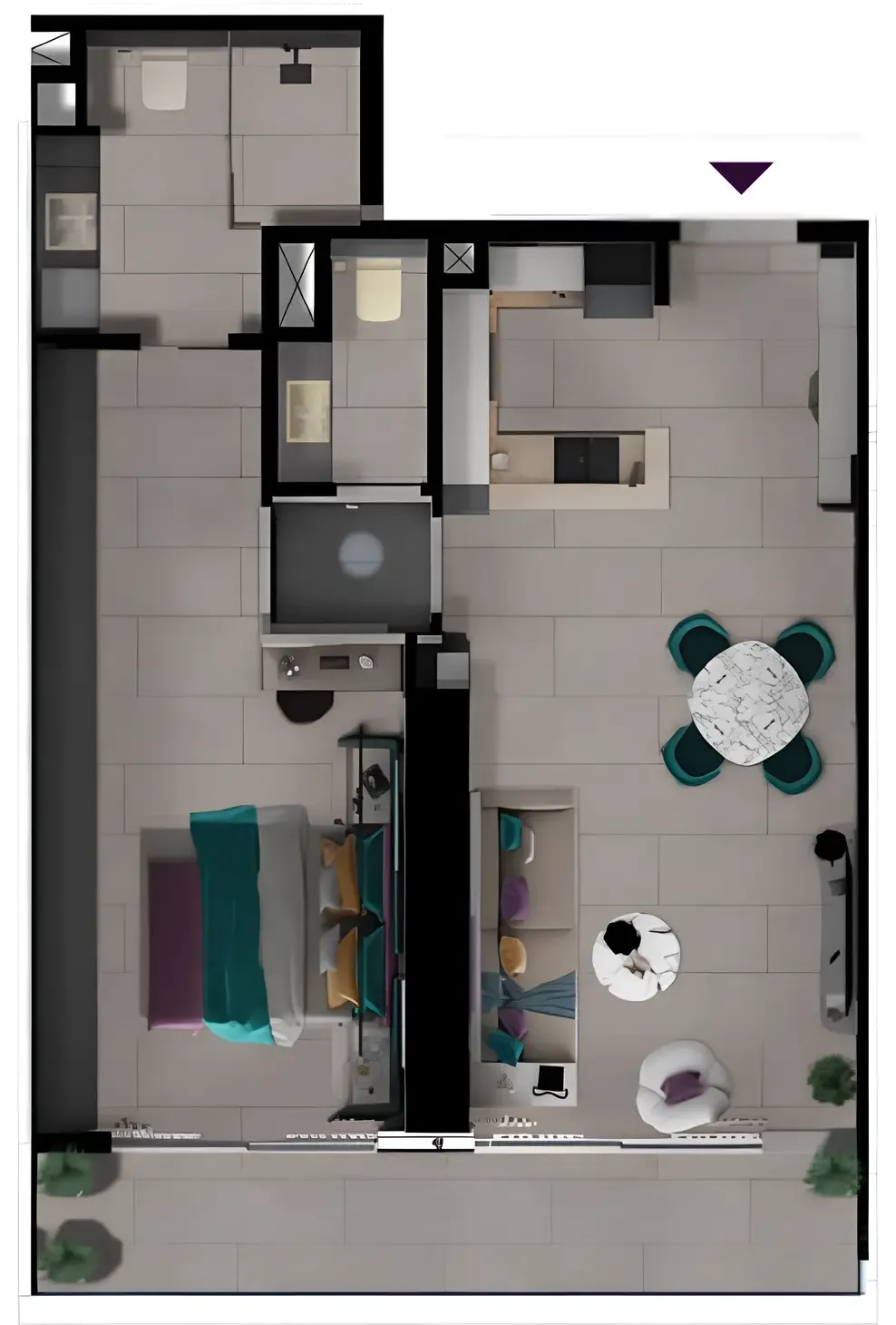 MBL Signature 1 bed floor plan, 928 sqft