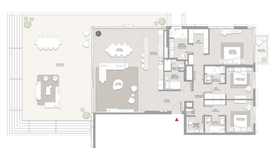 City Walk Crestlane 3 bed floor plan, 3,798 sqft