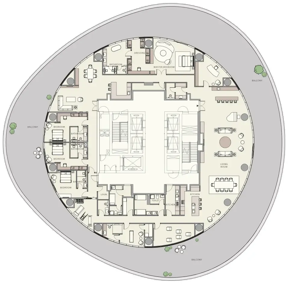 La Mer by Elie Saab 4 bed floor plan, 10,453 sqft