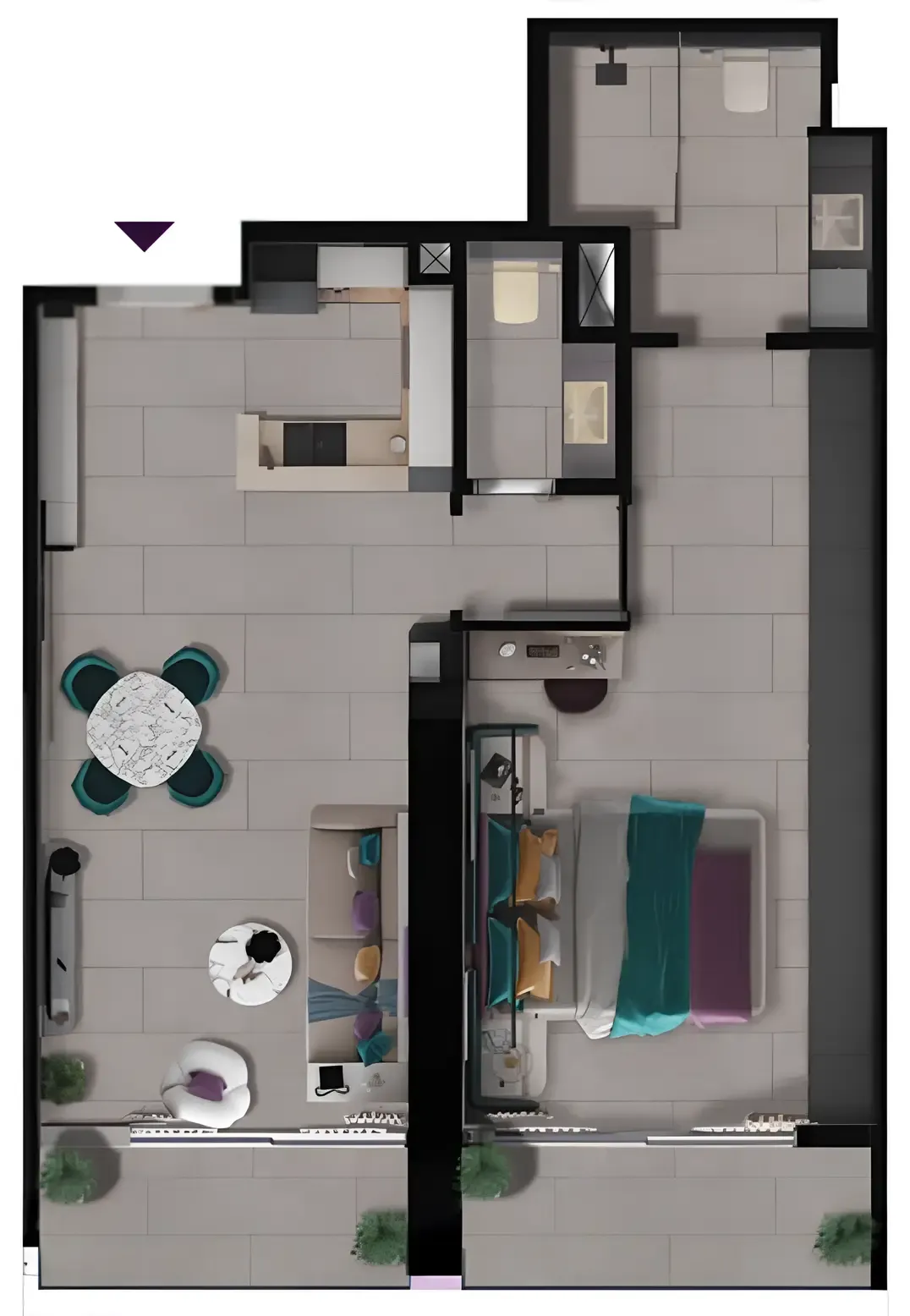 MBL Signature 1 bed floor plan, 935 sqft