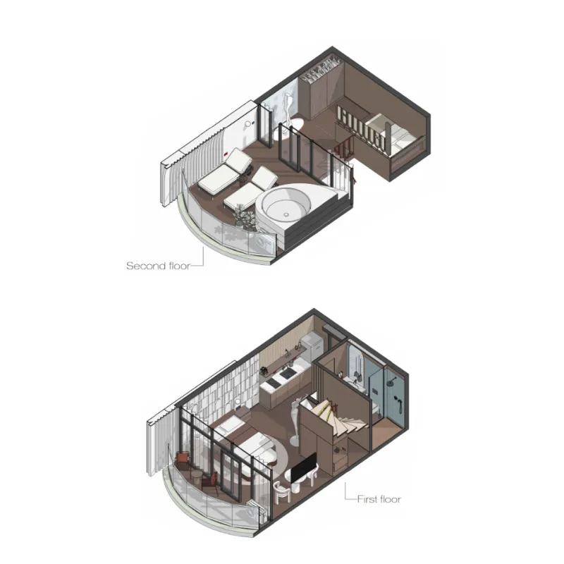 Eighth Sense 2 bed floor plan, 753 sqft