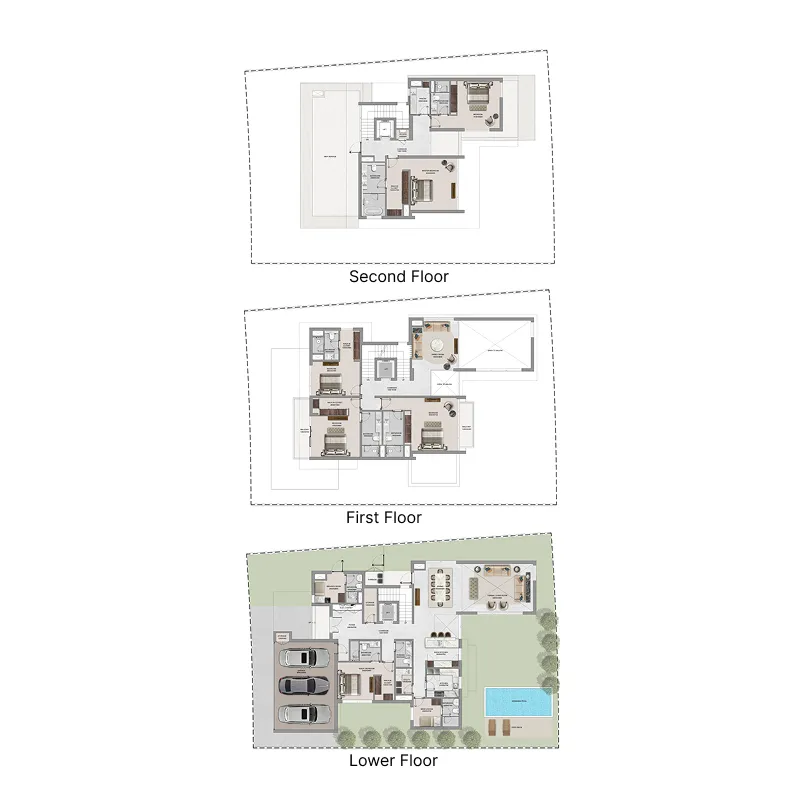 The Orchard at Sobha City 6 bed floor plan, 6,383 sqft