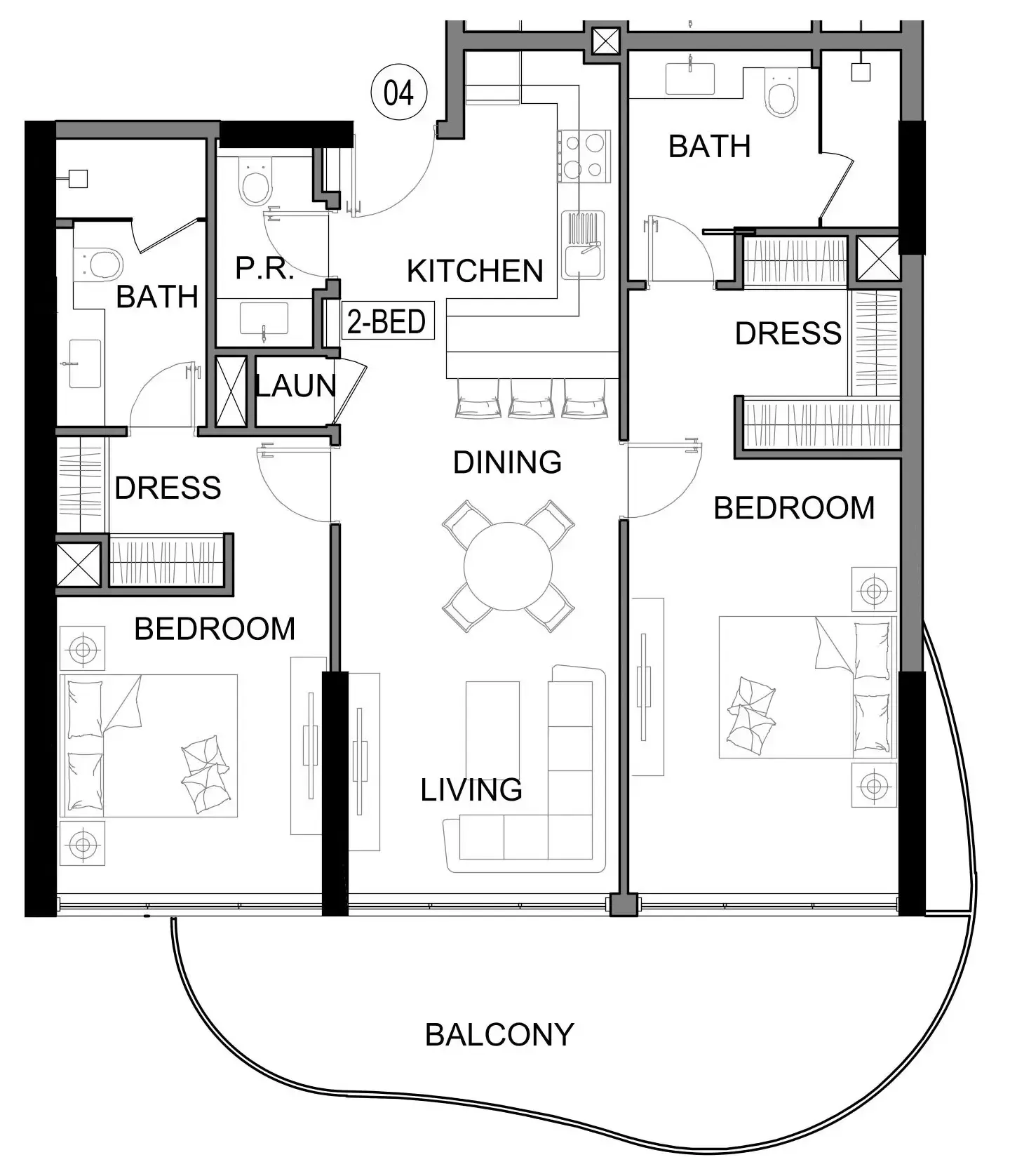 Damac Lagoons Views Phase 3 2 bed floor plan, 1,179 sqft