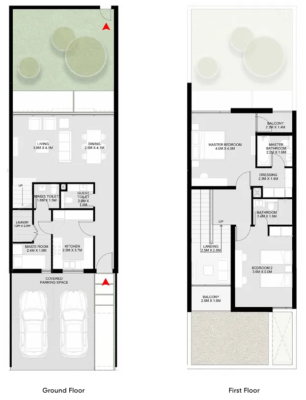 Masaar 3 Sedra 2 bed floor plan, 1,959 sqft