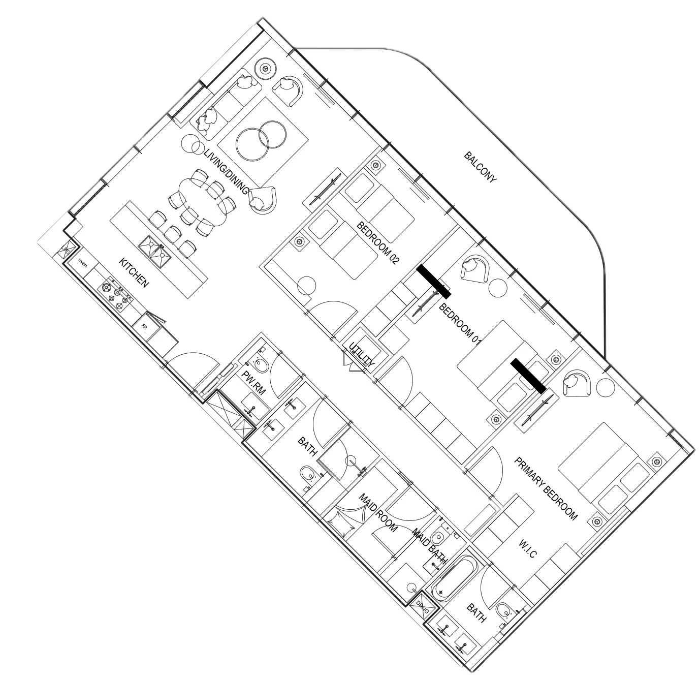 Parkway by Prestige One 3 bed floor plan, 1,736 – 1,737 sqft
