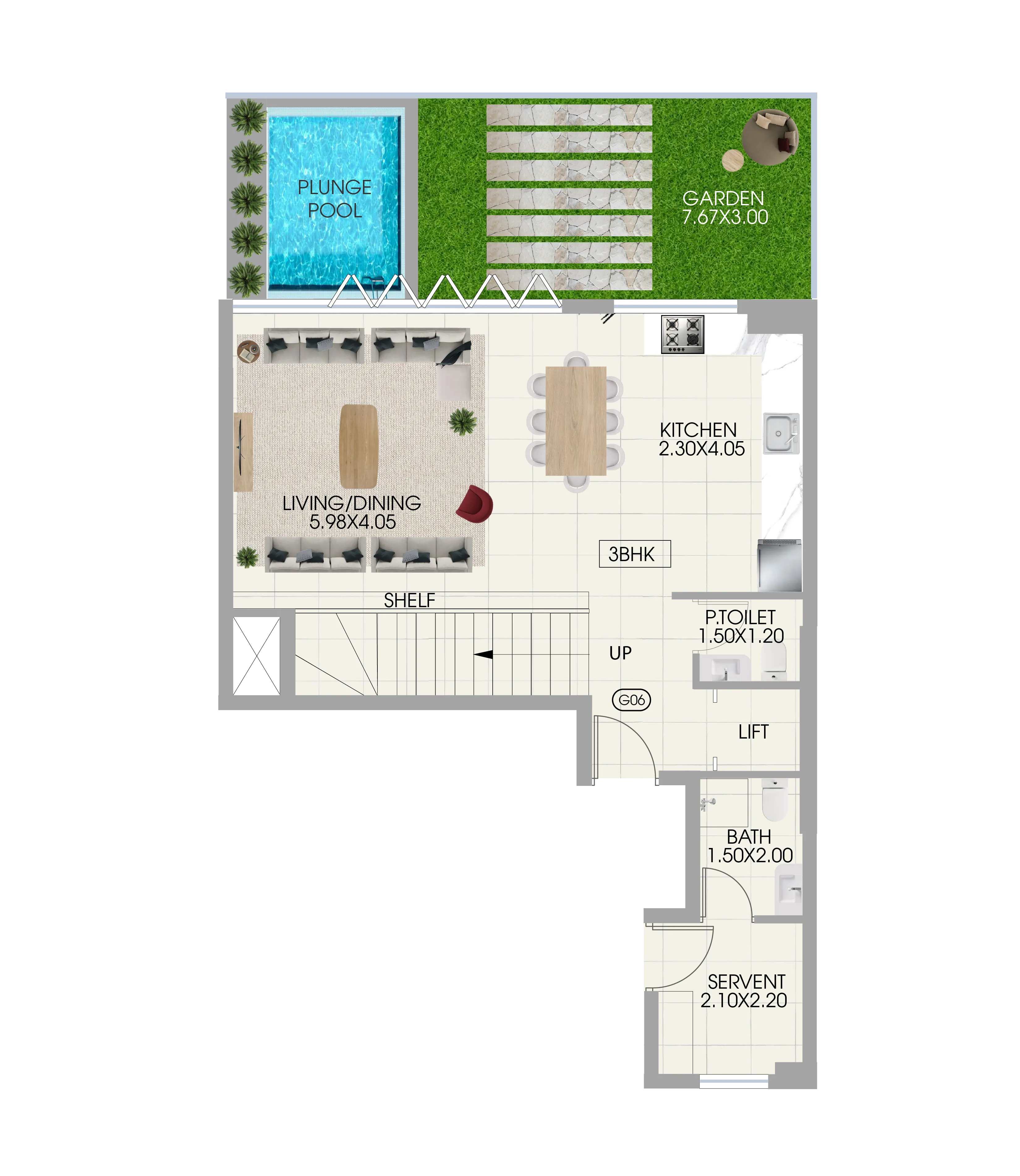 Bonds Avenue 3 bed floor plan, 2,782 sqft