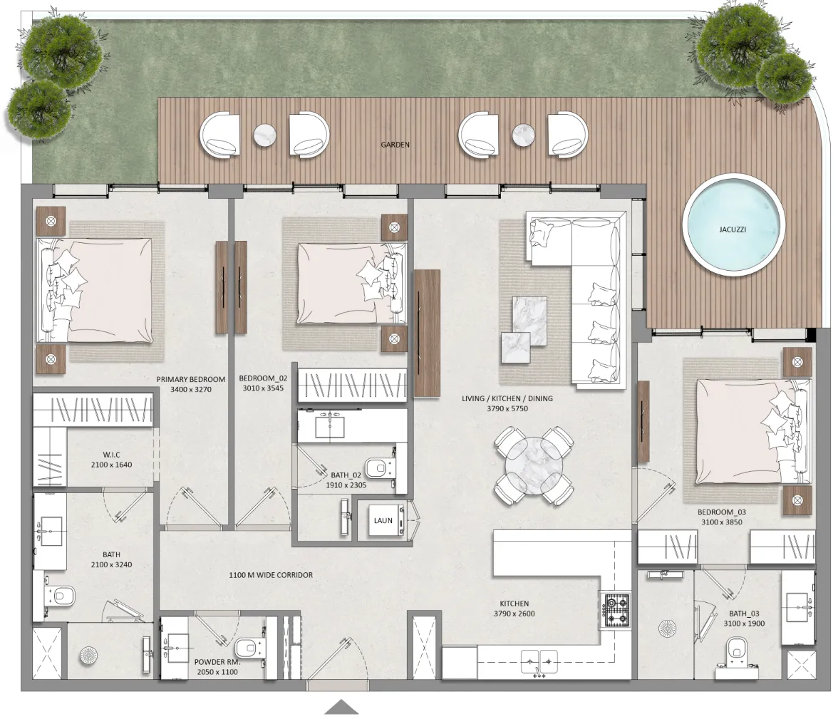 Mayfair Nexus 3 bed floor plan, 1,828 sqft