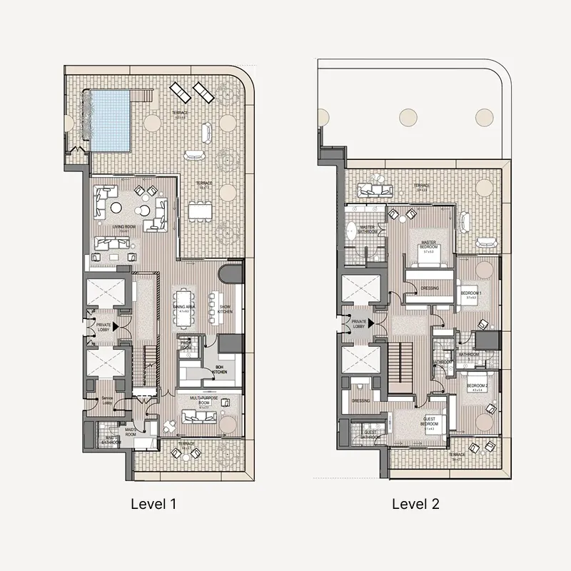 Vela Viento 4 bed floor plan, 8,234 sqft