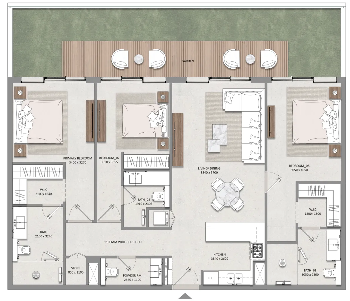 Mayfair Nexus 3 bed floor plan, 1,708 sqft