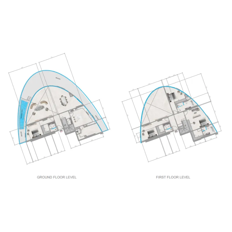 Orchid Towers Phase 1 4 bed floor plan, 4,560 sqft