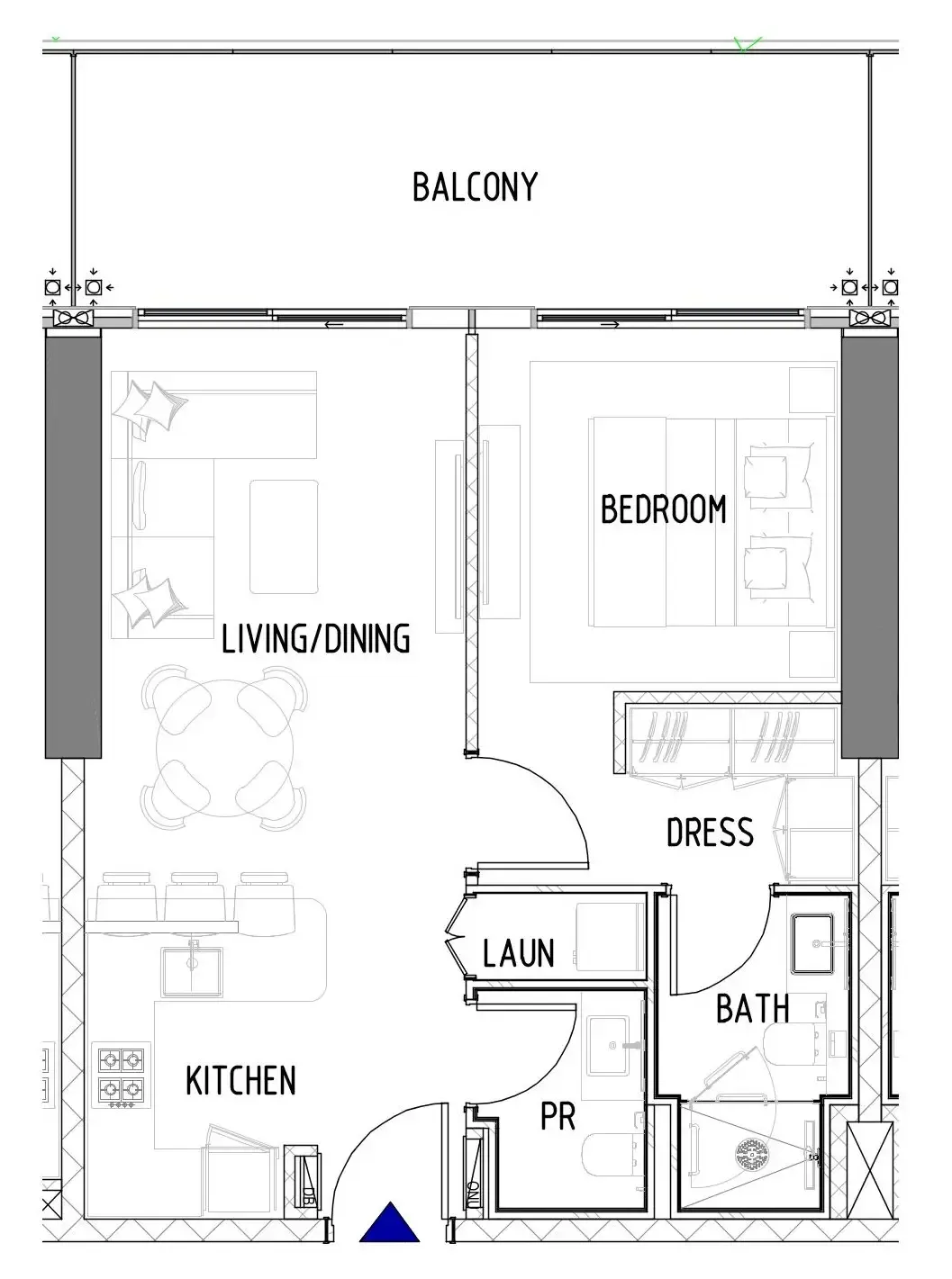 Chelsea Residences 1 bed floor plan, 772 – 777 sqft
