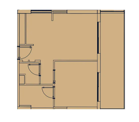 Azizi Venice 1 bed floor plan, 724 sqft