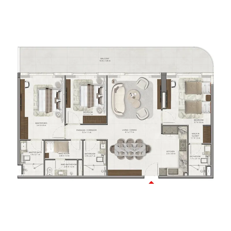 La Vera Creek 3 bed floor plan, 1,576 sqft