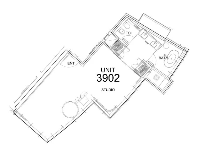 Damac Towers by Paramount Studio floor plan, 637 sqft