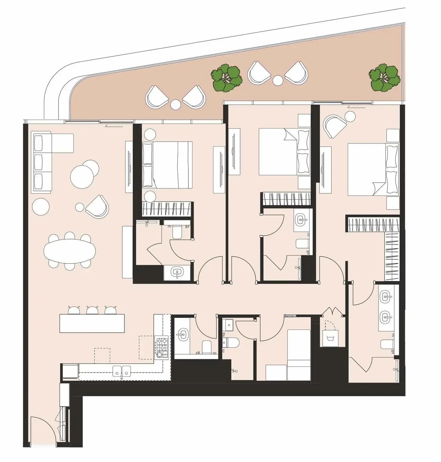 Artistry One Residences 3 bed floor plan, 1,965 sqft