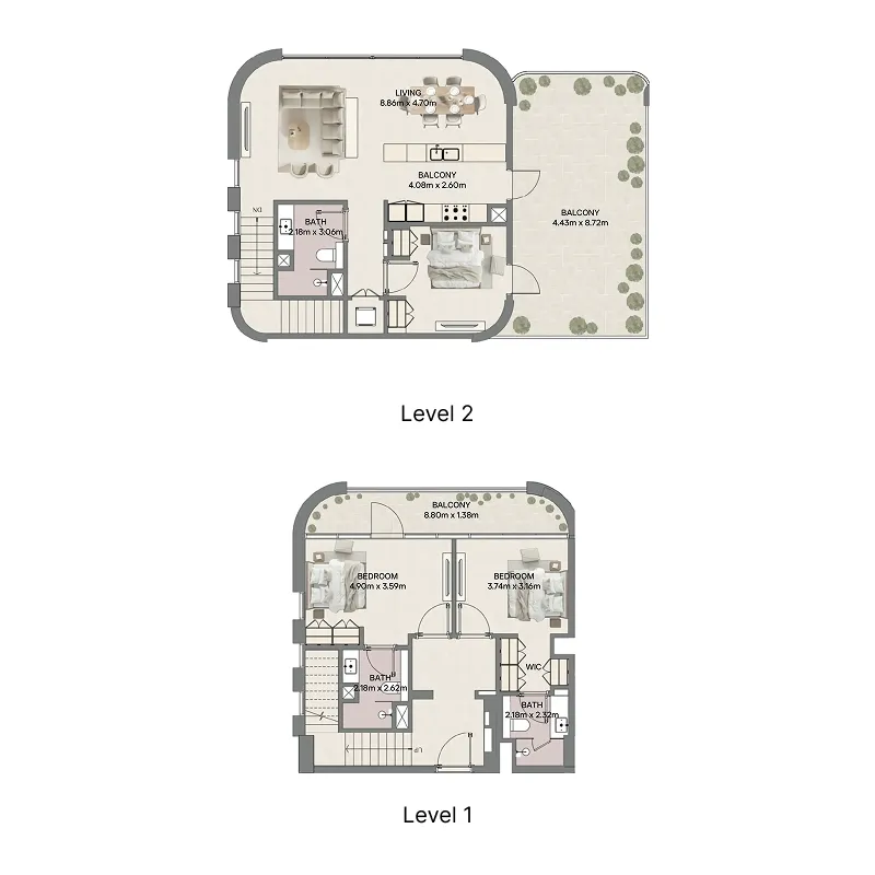 Mirasol Mina 3 bed floor plan, 2,176 sqft