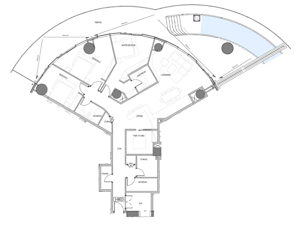 Damac Casa 3 bed floor plan, 3,382 sqft
