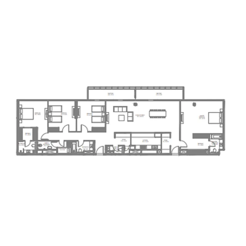 The Gate 6 4 bed floor plan, 2,740 sqft