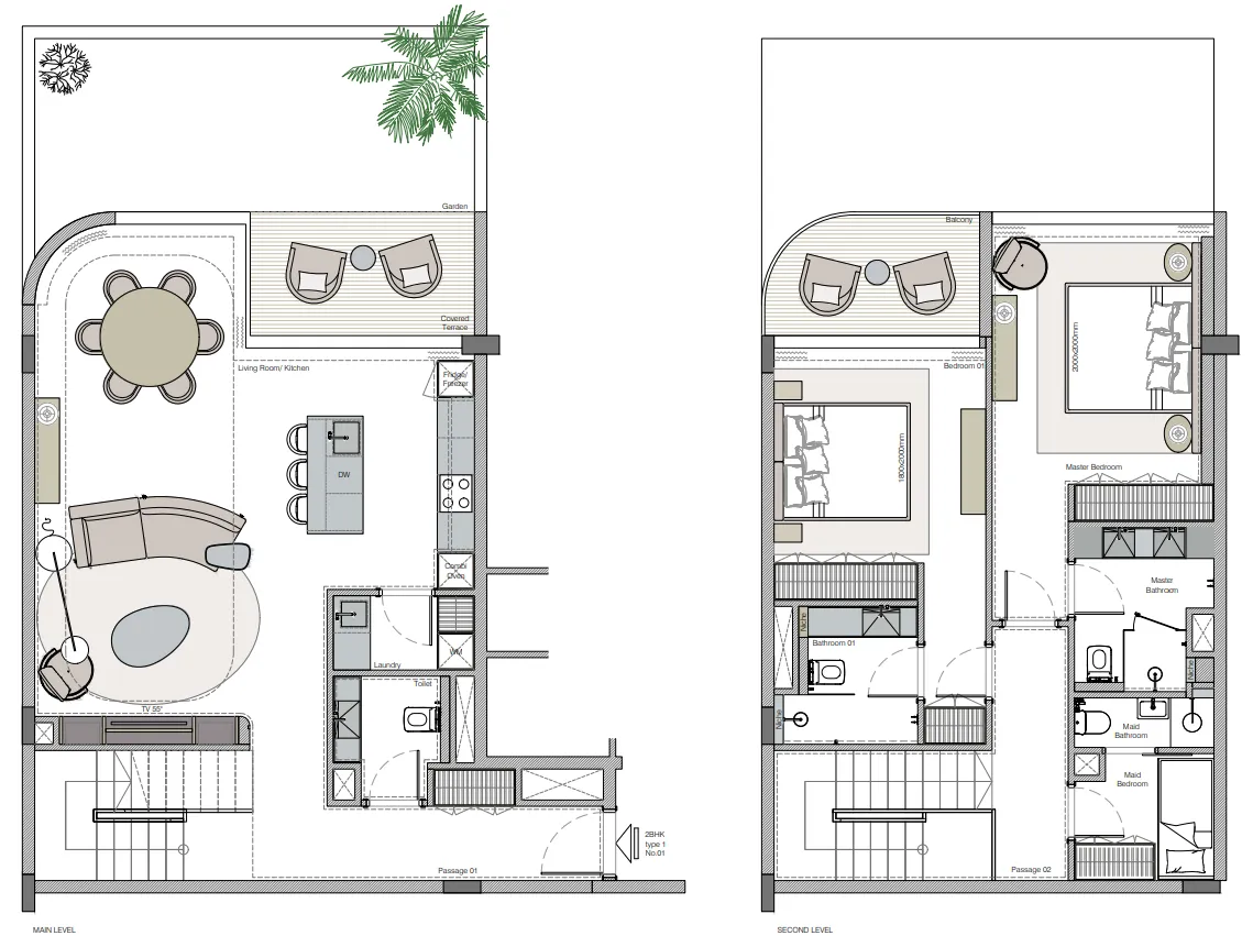 Helvetia Marine by DHG 2 bed floor plan, 1,674 sqft