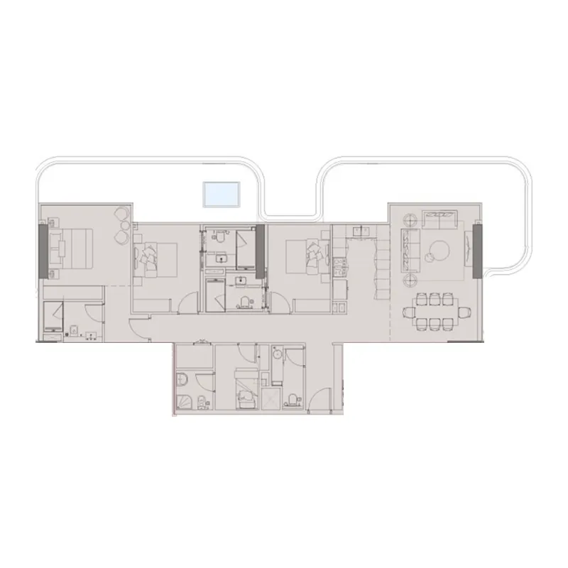 Sunset Bay 5 3 bed floor plan, 2,010 sqft