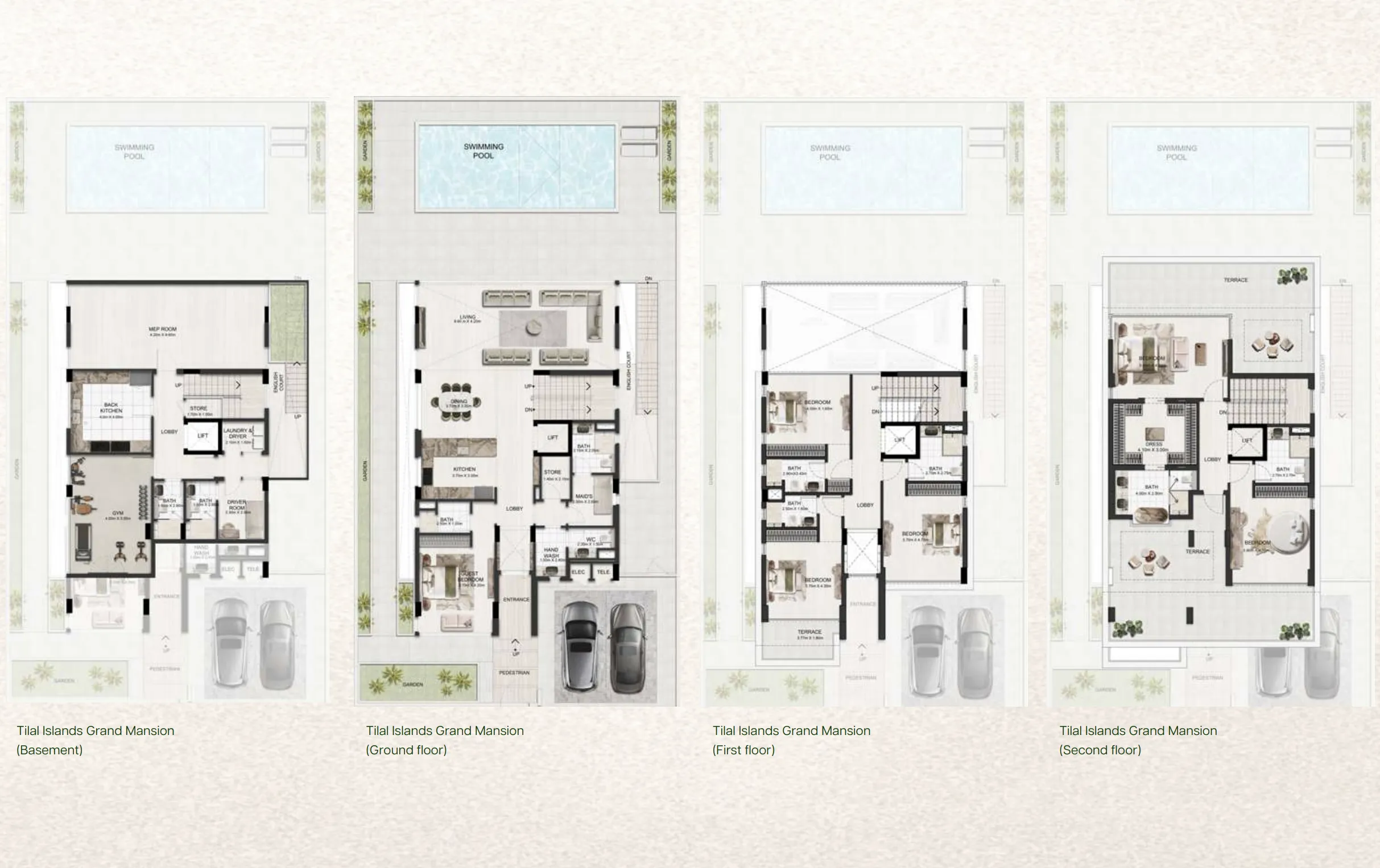 Tilal Binghatti 6 bed floor plan, 6,814 sqft