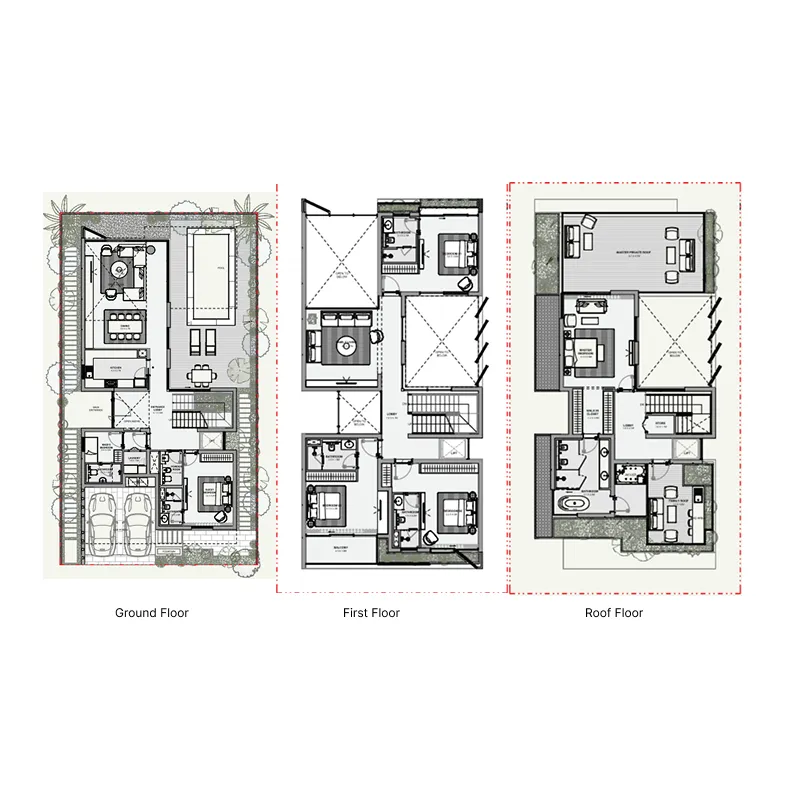Azizi Florence 5 bed floor plan, 4,613 sqft
