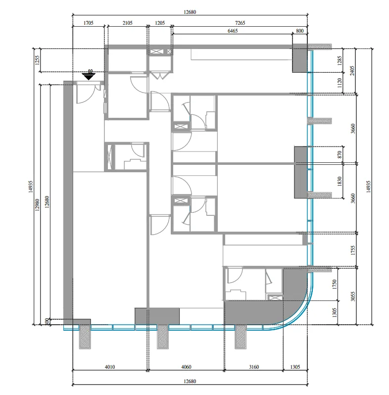 Tiger Sky Tower 3 bed floor plan, 1,959 sqft