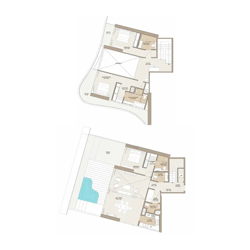 Laguna Residence 3 bed floor plan, 3,301 – 3,794 sqft