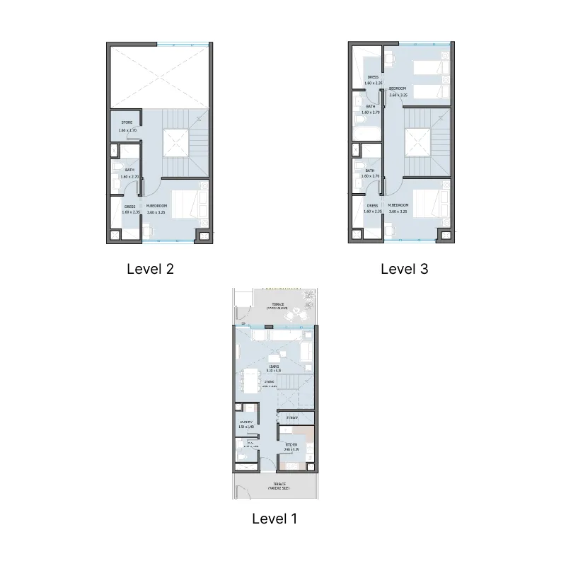 Sila 3 bed floor plan, 1,874 sqft