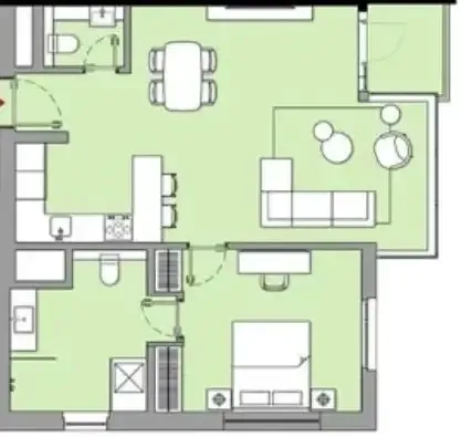 LIV Waterside 1 bed floor plan, 768 sqft