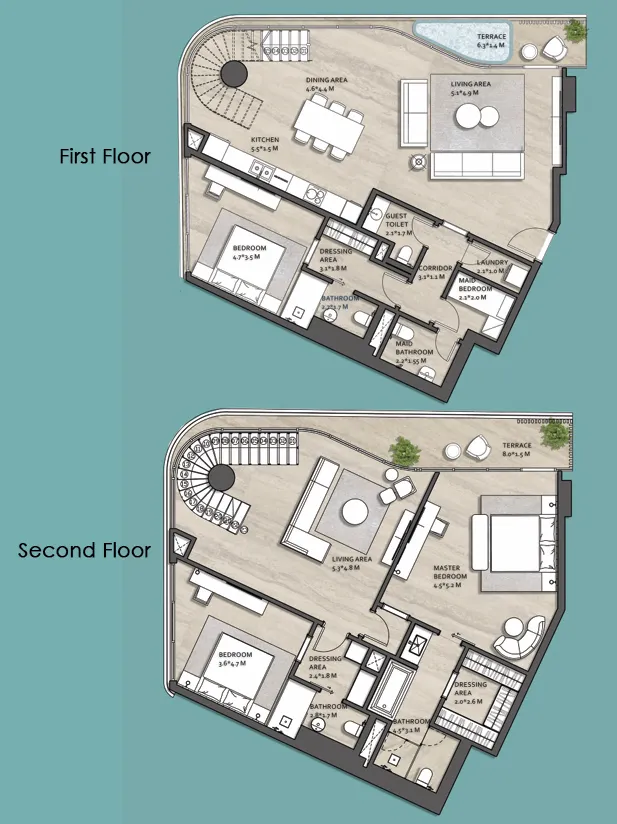 Vistal by Victoria Swarovski 3 bed floor plan, 2,508 – 3,607 sqft