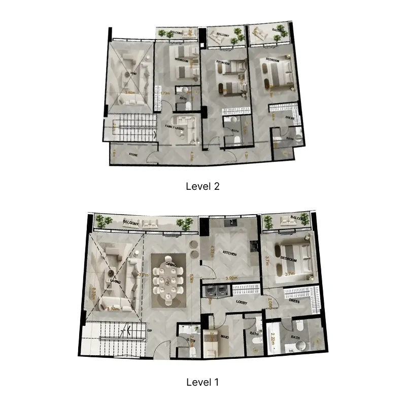 Radiant Terrace 4 bed floor plan, 3,119 sqft