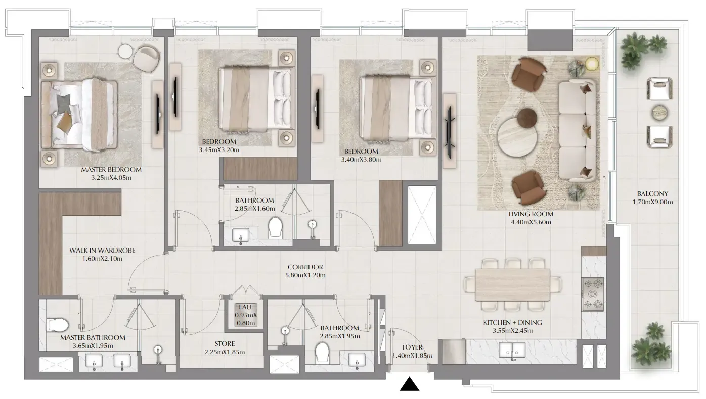 Terra Woods 3 bed floor plan, 1,678 sqft