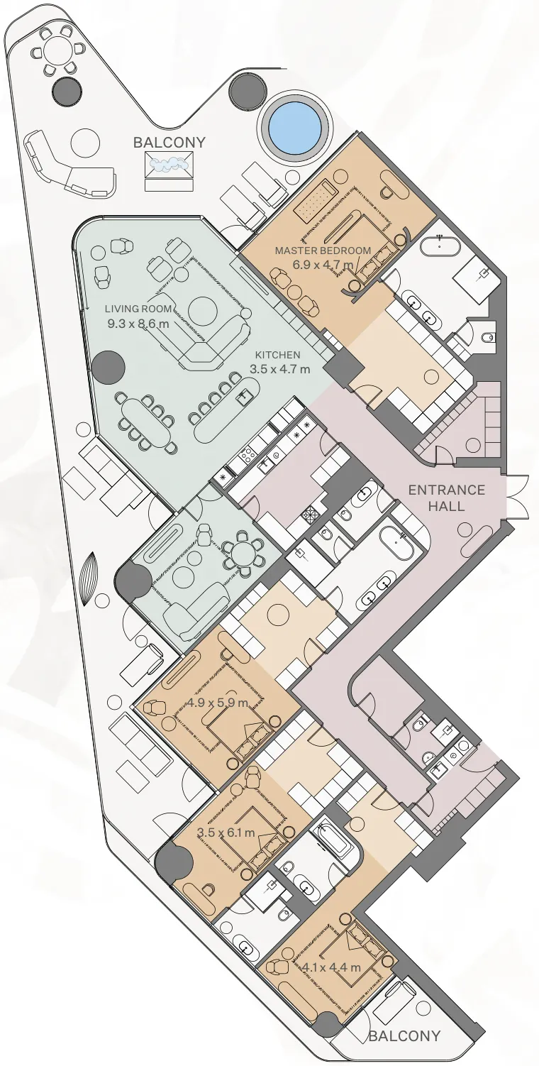 Eywa Tree of Life 4 bed floor plan, 6,362 sqft