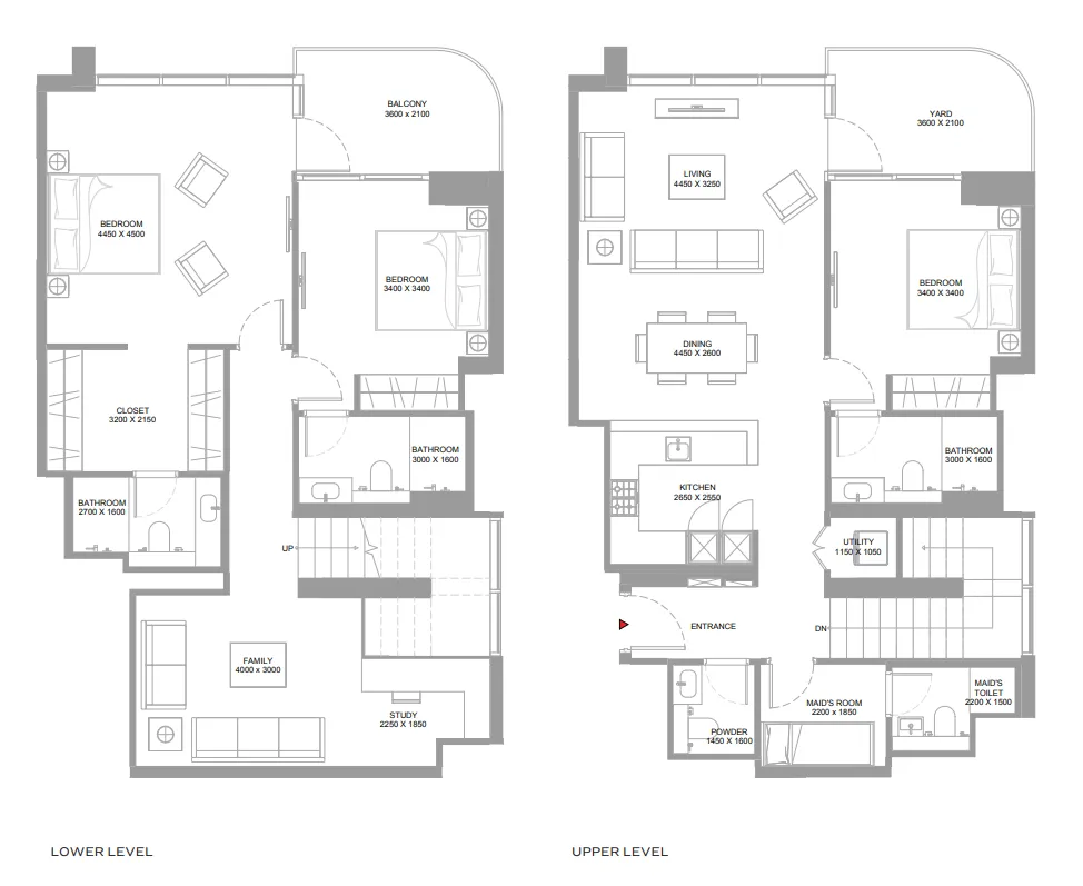 Starline Beach Residences 3 bed floor plan, 2,054 sqft