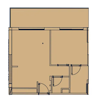 Azizi Venice 1 bed floor plan, 724 sqft