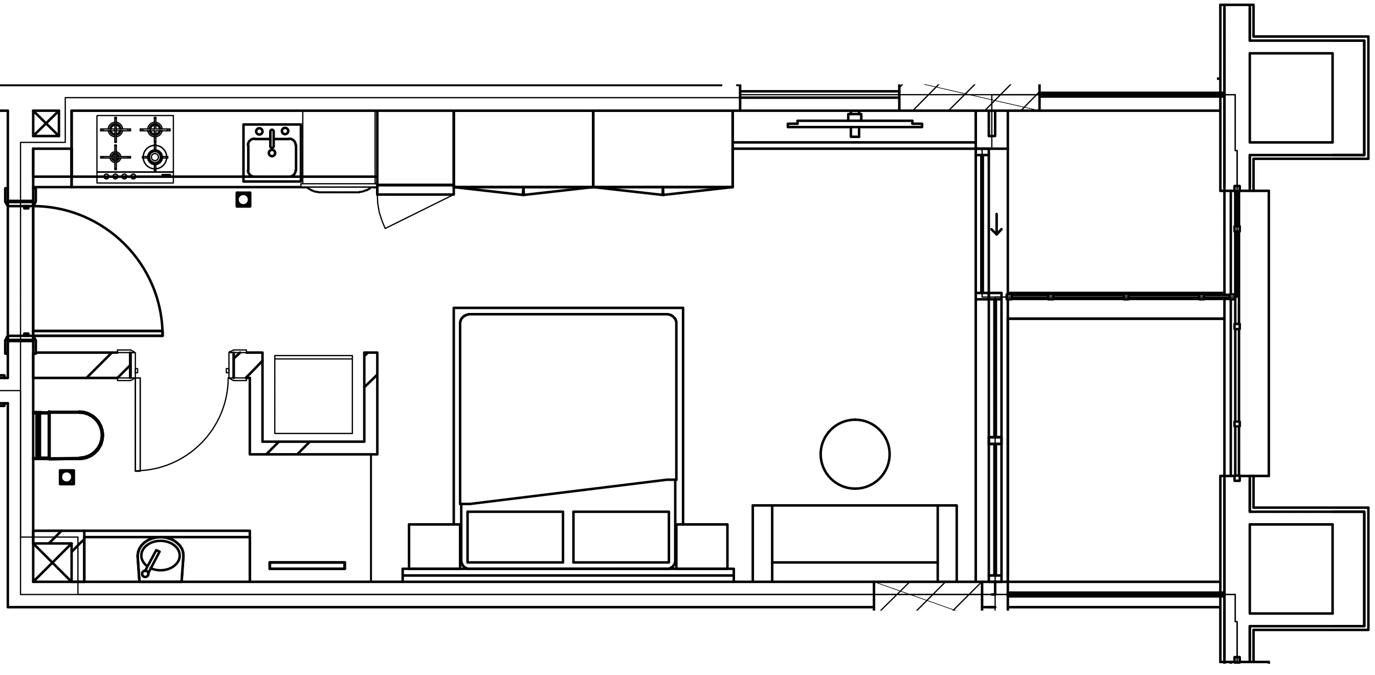Berkeley Square Studio floor plan, 351 sqft