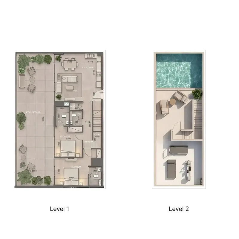 Sky Harmony 2 bed floor plan, 1,784 – 1,804 sqft