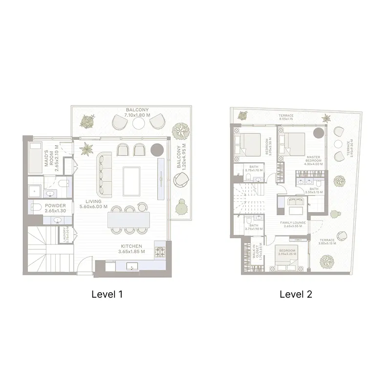 Park Five 3 bed floor plan, 2,749 sqft