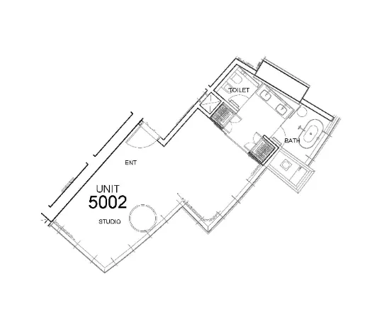Damac Towers by Paramount Studio floor plan, 637 sqft